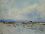 Bogland Landscape, West Of Ireland by William Percy French, Watercolour, sold Jun 2023