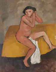 William Scott, Nude On A Yellow Couch, c.1938-1939 Oil on canvas