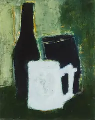 Still Life With White Mug by Nancy Wynne-Jones, Acrylic on canvas, sold Jun 2023