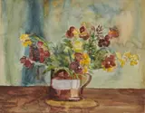 The Vase Of Flowers by Mainie Jellett, Watercolour on paper, sold Jun 2023