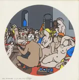 Robert Ballagh, Ingres - The Turkish Bath, Acrylic on canvas paper