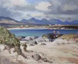 The Beaches Roundstone, Co. Galway by Maurice Canning Wilks, Oil on canvas, sold Jun 2023