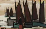 Markey Robinson, Bringing Home The Catch, Gouache
