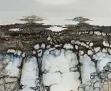 Arthur Armstrong, Blue Landscape, Oil on board
