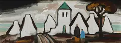 Gable Ends by Markey Robinson, Gouache, sold Jun 2023
