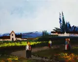 Daniel O'Neill, Strolling, Oil on board