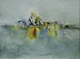 Gerald Davis, Outcrop, Oil on board