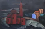Patrick Pye, Romanesque Church At Segovia, Tempera on panel