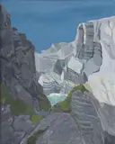 Evelyn Street, Ocean Erosion, Oil on canvas