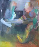 Manar Al Shouha, A Night In Dublin, Oil on canvas