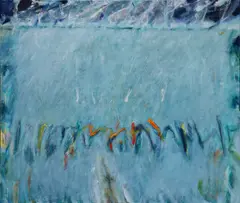 End Of Track by Veronica Bolay, 1994 Oil on canvas, sold Mar 2023