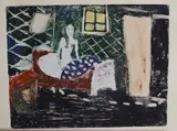 Johannes Rian, Kvinne i seng, Fargetresnitt
