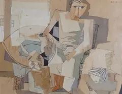 Aage Storstein, Storrengjøring, 1931, Collage: penn, papp og papir
