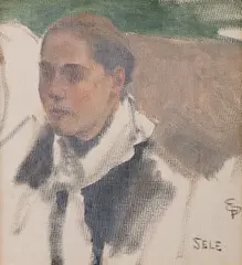 Eilif Peterssen, Kvinnehode, studie*, Olje på lerret