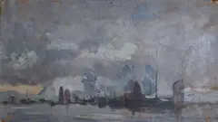 Gunnar Berg, Skisse fra Lofoten, Olje på plate