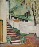 Henrik Sørensen, Grått vær, 1916, Olje på lerret