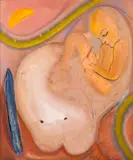 Bjørn Carlsen, Figurkomposisjon, 1990, Olje på plate