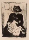 Edvard Munch, Arv (1916(?)), Trykket i svart på riflet papir med vannmerke van Gelder Zonen