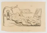 Edvard Munch, Ragnarokk: Det tomme kors, Stift på tynt gulhvitt papir