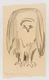 Edvard Munch, Gribb og Gribbehode, Stift på tynt gulhvitt papir
