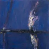 Ørnulf Opdahl, Midsummer bonfire, 2024, Olje på lerret
