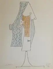 Pablo Picasso, Kvinnehode, 1957, Fargelitografi