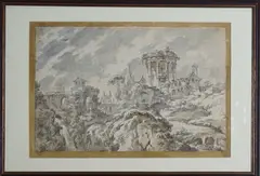 Jean Eric Rehn, Motiv fra Tivoli, 1763, Lavering på papir