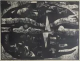 Håkon Bleken, Bygevær, 1972, Litografi