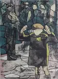 Håkon Bleken, Jødegutten (Spor), 1994, Litografi