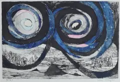 Else Hagen, Spiraler, Radering med håndkolorering