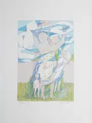 Else Hagen, Kvinne med barn, Litografi
