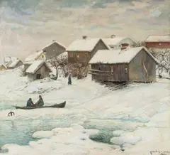 Karl Dørnberger, Fra Son, 1906, Olje på lerret