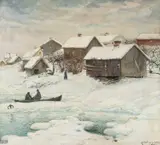 Karl Dørnberger, Fra Son, 1906, Olje på lerret