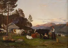 Anders Askevold, Folkeliv, 1863, Olje på plate