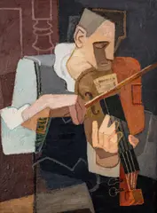 Aage Storstein, Fiolinspilleren, 1929, Olje på lerret