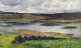 Kitty Lange Kielland, Landskap, Olje på lerret