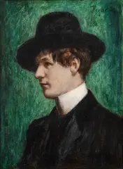 Hans Heyerdahl, Maleren Ludvig Karsten, Olje på plate