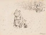 Ernest Howard Shepard, Feeling More Snowy Behind The Ears Than He Had Ever Felt Before..., Penn og gouache på papir