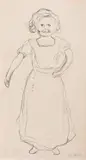Edvard Munch, Pernille Kirkeby II, 1908-09, Litografi trykket i sort på tykt hvitt papir
