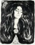 Edvard Munch, Brosjen. Eva Mudocci, 1903, Litografi trykket i sort på middels tynt japanpapir