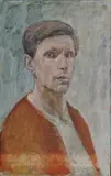 Frans Widerberg, Selvportrett, 1961, Olje på lerret