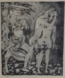 Sigurd Winge, Utdrivelsen fra paradis, 1945, Radering
