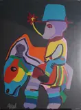 Rytter by Karel Appel, Litografi, sold Jun 2024