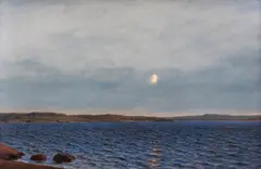 Aften by Amaldus Nielsen, Olje på lerret, sold Jun 2024