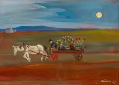 Reidar Aulie, Gartnervogna, 1945, Olje på plate