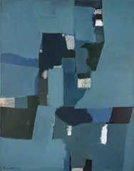 Roar Wold, Blå strand, 1964, Olje på lerret