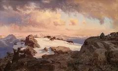 Johan Fredrik Eckersberg, Høyfjell, 1863, Olje på lerret