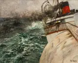 Frits Thaulow, Atlanterhavsdamperen, Olje på leret