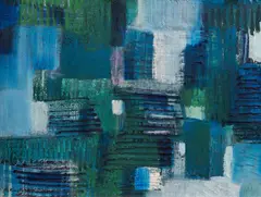 Gudrun Kongelf, Komposisjon, 1957, Olje på plate