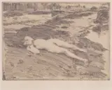 Anders Zorn, På stranden, 1916, Radering
